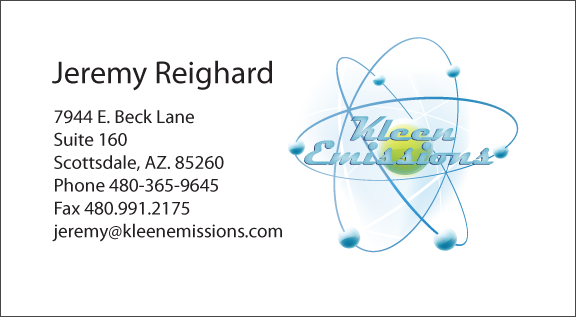 Kleen Emissions business card