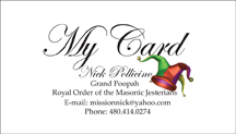 Grand Poopah business card