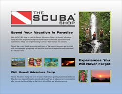 Design for a scuba shop flyer